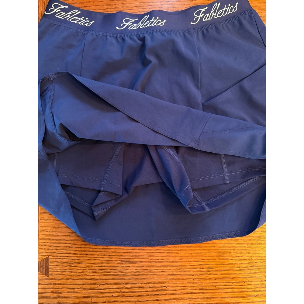 Fabletics Skort XS Blue Logo Waistband Activewear Athleisure Tennis Gym Wear - Picture 4 of 8
